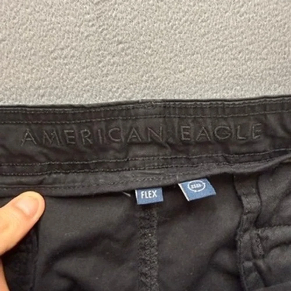 American Eagle Flex Cargo Pants Straight Fit 40x32 (FIT 39x30) Black Tactical